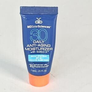MD Solar Sciences Daily Anti-aging Moisturizer SPF 30 Sunscreen Travel .25oz New